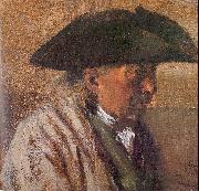 Adolph von Menzel Peasant with a Three-Cornered Hat painting